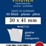 LINDNER - Taschine trasparenti da 30x41 mm - 50 pz.