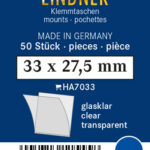 LINDNER - Taschine trasparenti da 33x27,5 mm - 50 pz.
