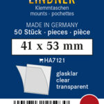 LINDNER - Taschine trasparenti da 41x53 mm - 50 pz.