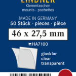 LINDNER - Taschine trasparenti da 46x27,5 mm - 50 pz.