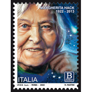 ITALIA - 2022 - 100° della nascita di Margherita Hack - 1 v. con codice a barre