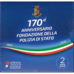 ITALIA - 2022 - 2 € 170° della Polizia di Stato - PROOF in cofanetto - immagine 2