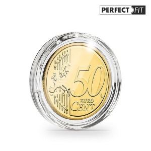 Capsule per monete da 24 25 mm ULTRA PERFECT FIT senza bordo 10 pz. Leuchtturm 1