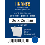 LINDNER - Taschine trasparenti da 36x26 mm - 50 pz.