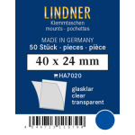 LINDNER - Taschine trasparenti da 40x24 mm - 50 pz.