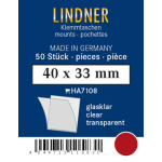 LINDNER - Taschine trasparenti da 40x33 mm - 50 pz.