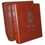MASTER PHIL - Cartella a 4 anelli Pio XI 1929/1938 con custodia, vuota - Avana