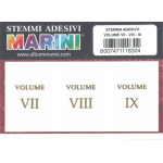 MARINI - Etichette adesive numeri romani VII, VIII, IX - 3 pz.