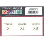 MARINI - Etichette adesive numeri romani X, XI, XII - 3 pz.