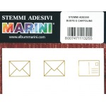 MARINI - Etichette adesive simboli buste e interi postali - 3 pz.