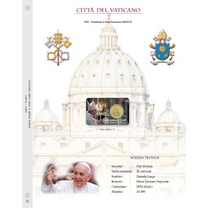 ABAFIL - Foglio Coin Card n. 13 Vaticano 2022 Pontificato MMXXII