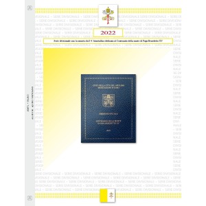 ABAFIL - Foglio SERIE DIVISIONALE VATICANO 2022 con 5 € bimetallico