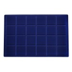 ABAFIL - Ripiano LINEA CLASSICA Standard in floccato blu a 24 caselle quadrate da 45 mm alto 10 mm