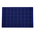 ABAFIL - Ripiano LINEA CLASSICA Standard in floccato blu a 40 caselle quadrate da 35 mm alto 10 mm