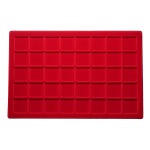 ABAFIL - Ripiano LINEA CLASSICA Standard in floccato rosso a 40 caselle quadrate da 35 mm alto 10 mm