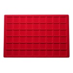 ABAFIL - Ripiano LINEA CLASSICA Standard in floccato rosso a 54 caselle quadrate da 30 mm alto 10 mm