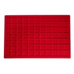 ABAFIL - Ripiano LINEA CLASSICA Standard in floccato rosso a 77 caselle quadrate da 25 mm alto 10 mm