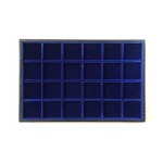 ABAFIL - Ripiano LINEA CLASSICA Standard in velluto blu a 24 caselle quadrate da 45 mm alto 11 mm