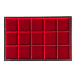 ABAFIL - Ripiano LINEA CLASSICA Standard in velluto rosso a 15 caselle quadrate da 60 mm alto 13 mm