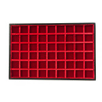 ABAFIL - Ripiano LINEA CLASSICA Standard in velluto rosso a 54 caselle quadrate da 30 mm alto 11 mm