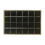 ABAFIL - Ripiano LINEA CLASSICA Standard in velluto nero a 24 caselle quadrate da 45 mm alto 11 mm