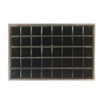 ABAFIL - Ripiano LINEA CLASSICA Standard in velluto nero a 40 caselle quadrate da 35 mm alto 11 mm