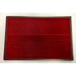 ABAFIL - Ripiano LINEA CLASSICA Standard in velluto rosso a 10 caselle rettangolari per SLABS alto 11 mm