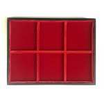 ABAFIL - Ripiano MIGNON in velluto rosso a 6 caselle quadrate quadrate da 60 mm