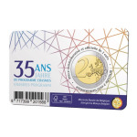 BELGIO - 2022 - 2 € 35° del Programma Erasmus - FDC in coin card (versione olandese) - immagine 2