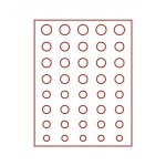 LINDNER - BOX STANDARD a 40 caselle rotonde per 5 serie Euro - Rosso - immagine 4