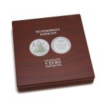 LEUCHTTURM - Cofanetto VOLTERRA in legno con 1 ripiano a 9 caselle rotonde per 5 € Germania Il meraviglioso mondo degli Insetti - Mogano