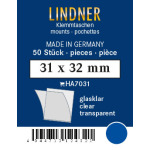 LINDNER - Taschine trasparenti da 31x32 mm - 50 pz.