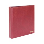 LINDNER - Classificatore / Album per francobolli con assemblaggio a 2 viti e 10 fogli neri snodati a 6 strisce trasparenti - Rosso - immagine 2