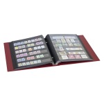 LINDNER - Classificatore / Album per francobolli con assemblaggio a 2 viti e 10 fogli neri snodati a 6 strisce trasparenti - Rosso - immagine 3