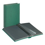 LINDNER - Classificatore DIAMANT A4 a 30 fogli neri snodati - Verde