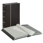 LINDNER - Classificatore ELEGANT A4 a 32 fogli neri snodati - Nero
