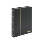 LINDNER - Classificatore ELEGANT PELLE A4 a 30 fogli neri snodati - Nero