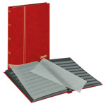 LINDNER - Classificatore STANDARD A4 a 16 fogli neri - Rosso