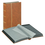 LINDNER - Classificatore STANDARD A4 a 32 fogli neri - Avana