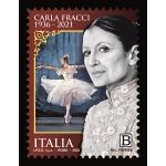 ITALIA - 2022 - Eccellenze dello spettacolo: Lina Wertmüller, Raffaella Carrà, Franco Battiato, Milva, Carla Fracci, Monica Vitti - 6 v. - immagine 6