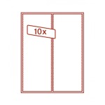 LINDNER - BOX PER COLLEZIONISTI FUMÉ a 2 scomparti rettangolari da 105x280 mm con 10 divisori mobili - Bordeaux - immagine 2