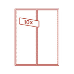 LINDNER - BOX PER COLLEZIONISTI STANDARD a 2 scomparti rettangolari da 105x280 mm con 10 divisori mobili - Rosso - immagine 6