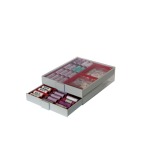 LINDNER - BOX PER COLLEZIONISTI STANDARD a 2 scomparti rettangolari da 105x280 mm con 10 divisori mobili - Rosso - immagine 9