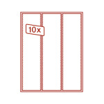 LINDNER - BOX PER COLLEZIONISTI FUMÉ a 3 scomparti rettangolari da 65x280 mm con 10 divisori mobili - Bordeaux - immagine 5