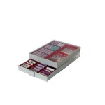 LINDNER - BOX PER COLLEZIONISTI STANDARD a 3 scomparti rettangolari da 65x280 mm con 10 divisori mobili - Rosso - immagine 6