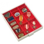 LINDNER - BOX PER COLLEZIONISTI STANDARD a 3 scomparti rettangolari da 65x280 mm con 10 divisori mobili - Rosso - immagine 9