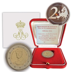 2022 2 Euro 100° della morte del Principe Alberto I Monaco 1