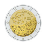 2022 2 Euro 10° dell accordo monetario tra Andorra e Unione Europea Andorra