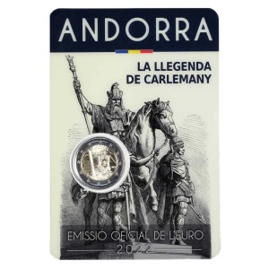 2022 2 Euro La leggenda di Carlo Magno FDC in blister Andorra blister 1