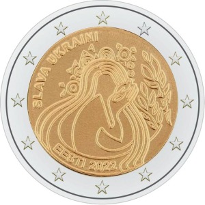 2022 2 Euro Slava Ukraini Estonia